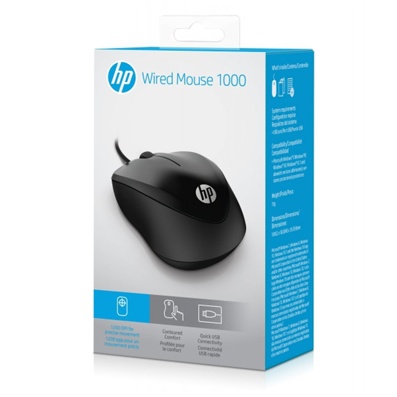HP 4QM14AA 1000 USB Wired Mouse