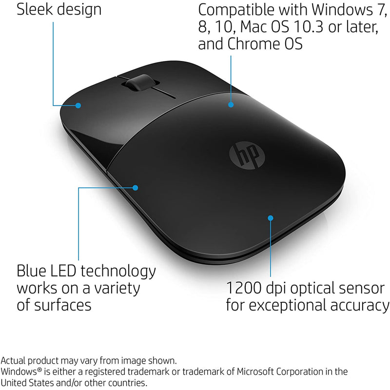 HP Z3700 Wireless Mouse - Black Onyx