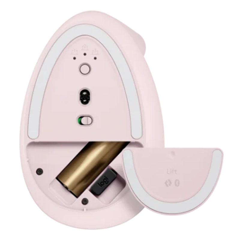 Logitech Lift Vertical Ergonomic Wireless Mouse - Rose