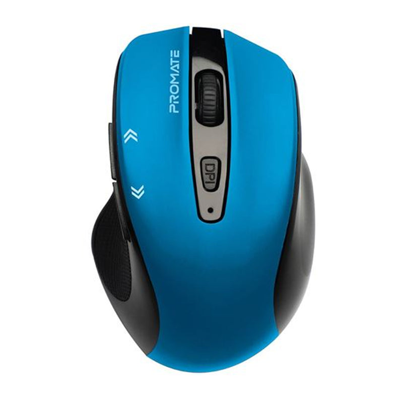 Promate CURSOR.BL EZGrip Ergonomic Wireless Mouse - Blue