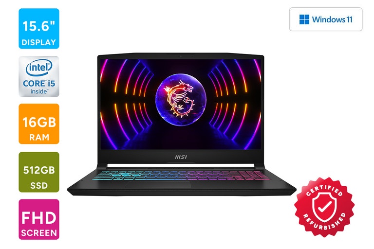 MSI Katana 15.6" Full HD 144Hz i5 RTX 4050 Gaming Laptop (16GB, 512GB, B13VEK-2234AU) - Excellent - MSI Refurbished