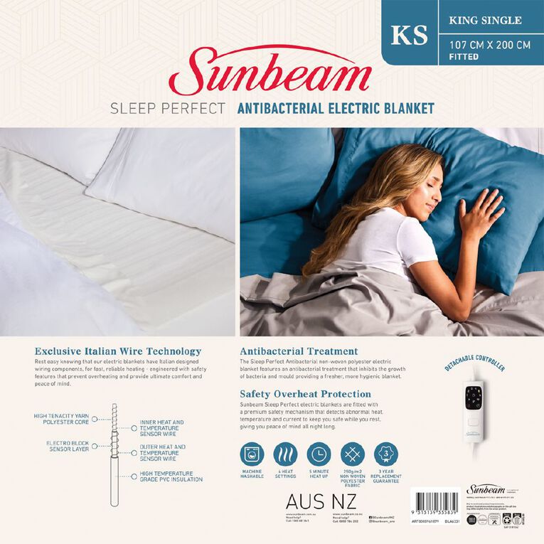 Sunbeam Sleep Perfect Antibacterial King Single