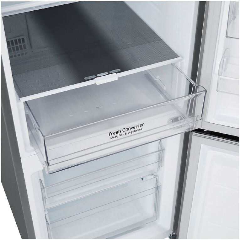 LG 335L Bottom Mount Fridge Freezer - Platinum Silver Finish