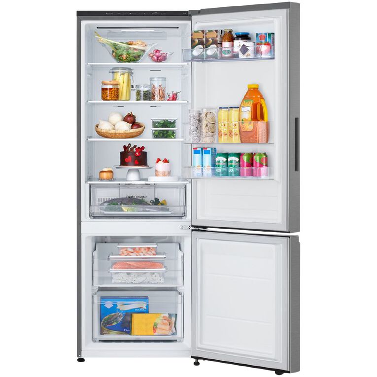 LG 335L Bottom Mount Fridge Freezer - Platinum Silver Finish