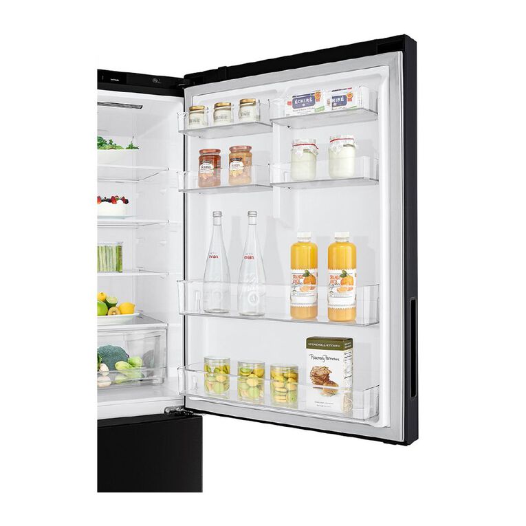 LG 420L Bottom Mount Fridge Freezer - Black Finish