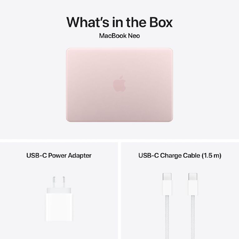 Apple MacBook Neo 13-inch with A18 Pro Chip 8GB/512GB 6 Core CPU 5 Core GPU - Touch ID - Blush