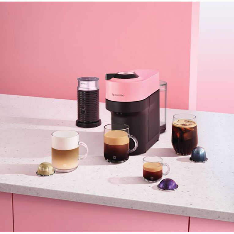 Nespresso Vertuo Pop Capsule Coffee Machine By De'Longhi - Candy Pink Value Pack