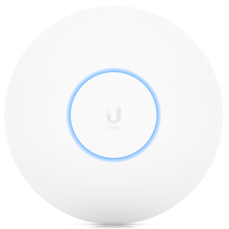 Ubiquiti UniFi U6-LR Dual-Band AX3000 Long Range Indoor Wi-Fi 6 Access Point, 1 x Gigabit LAN, 48V Passive PoE / 802.3at - 16.5W, (PoE Adapter NOT Included)