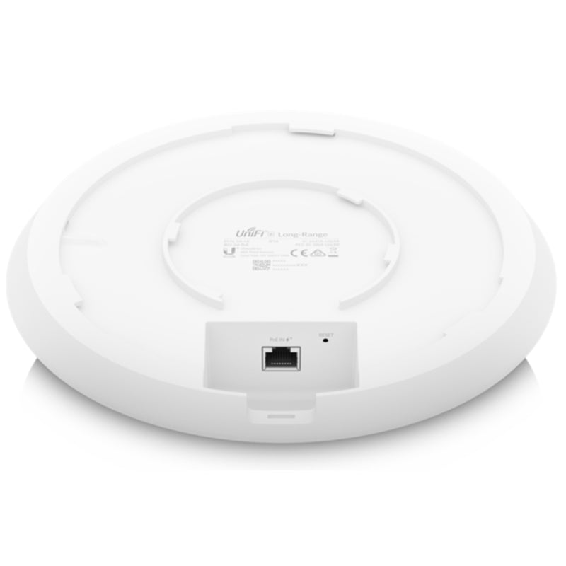 Ubiquiti UniFi U6-LR Dual-Band AX3000 Long Range Indoor Wi-Fi 6 Access Point, 1 x Gigabit LAN, 48V Passive PoE / 802.3at - 16.5W, (PoE Adapter NOT Included)