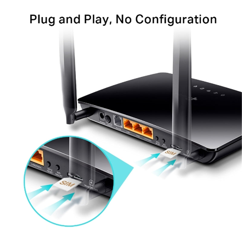 TP-Link TL-MR6500v N300 WiFi 4 4G LTE Router