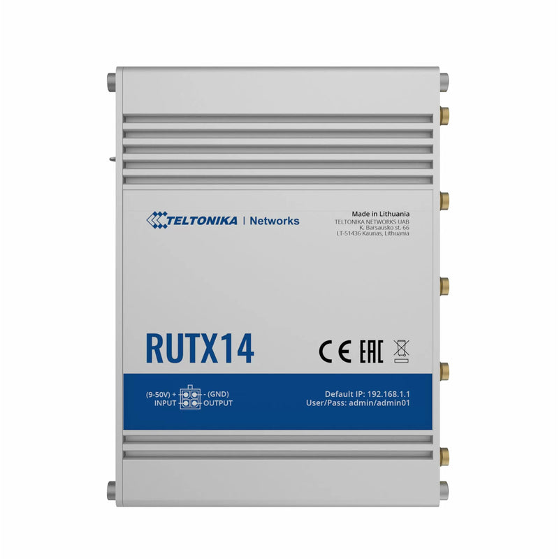 Teltonika RUTX14 (AC867) Dual-Band WiFi 5 LTE Industrial Cellular Router