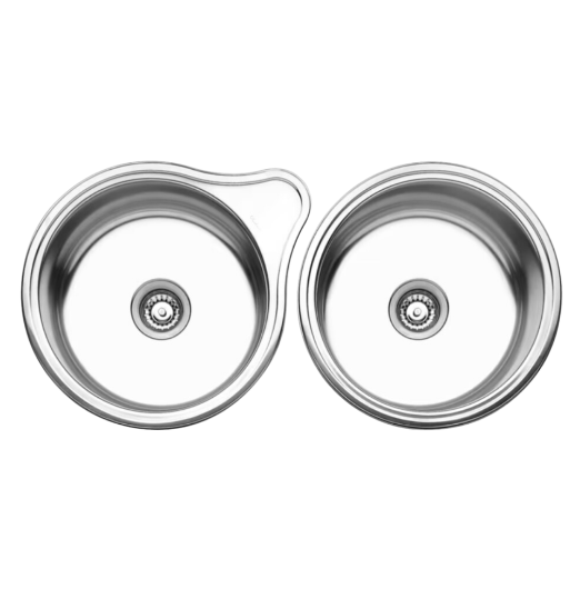 Oliveri Round Bowl Topmount Sink With Tap Landin