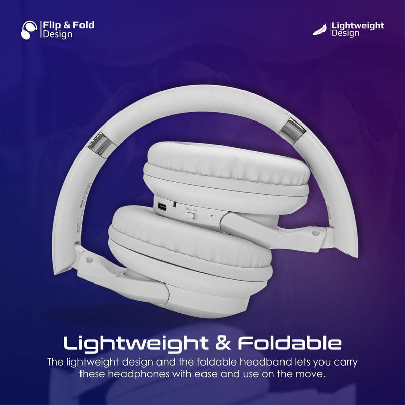 Promate High-Fidelity Stereo Deep Base Bluetooth Wireless Headphones. Up to 24 Hours