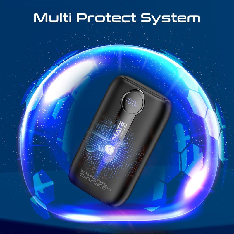 Promate QUATRO-10 4-Piece 10000mAh Power Bank Charging Kit with Built-in USB-C & LightningCables. Supports 30W PD. Smart LED Screen. Includes 4x Mini Power Banks. Includes 1x Charging Dock.