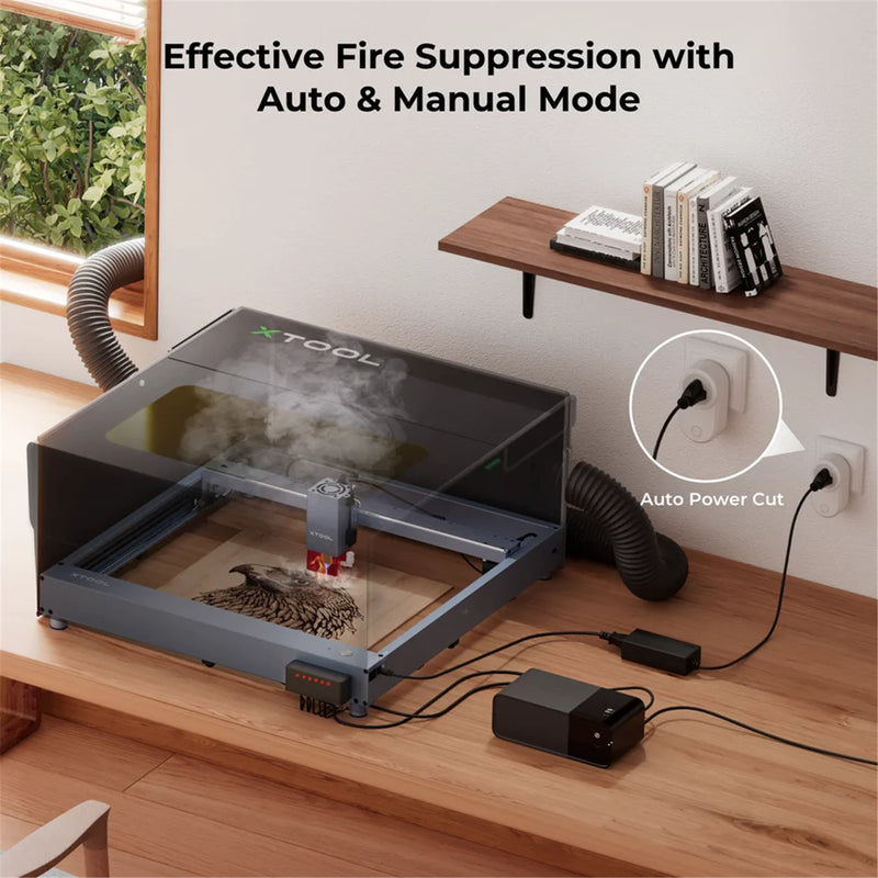 XTool Laser Engraver & Cutter Accesories Fire Safety Set, Auto Fire Detection, Fire Extinguishing, Compatible with xTool D1 series, M1, P2 and Laserbox