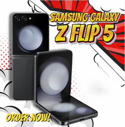 Samsung Galaxy Z Flip5 Factory Unlocked Android Smartphone, 256GB Flex Mode, Hands Free Camera, Compact Foldable Design, Informative Cover Screen, Graphite