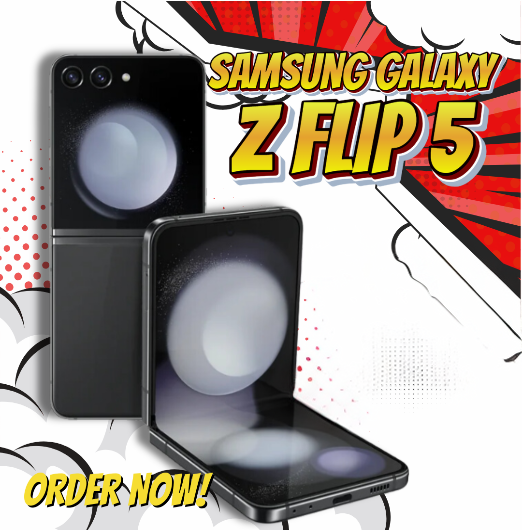 Samsung Galaxy Z Flip5 Factory Unlocked Android Smartphone, 256GB Flex Mode, Hands Free Camera, Compact Foldable Design, Informative Cover Screen, Graphite