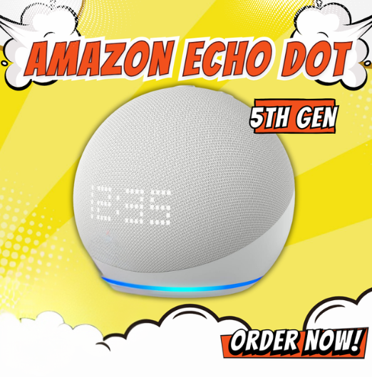 Amazon Echo Dot Smart Speaker with Alexa (Gen 5) - Glacier White