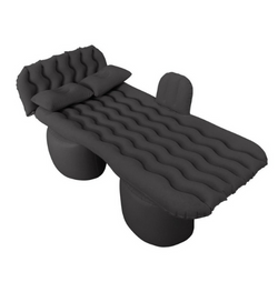 Portable Travel Inflatable Car Back Seat Air Mattress - Black