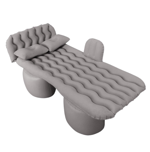 Portable Travel Inflatable Car Back Seat Air Mattress - Grey