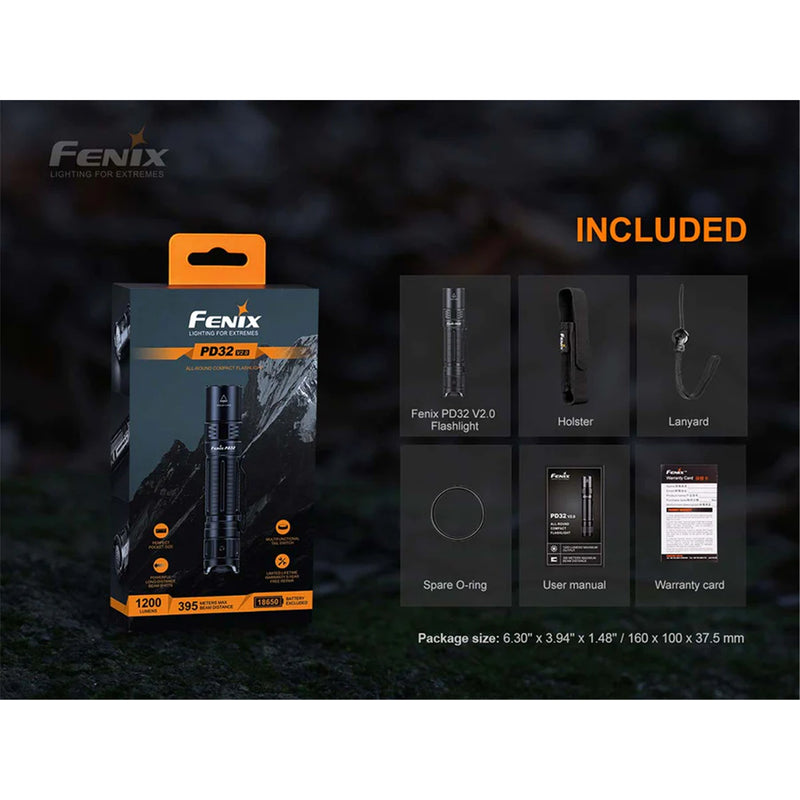 Fenix Tactical & Ourdoor Flashlights PD32 V2.0 Rechargable LED Torch