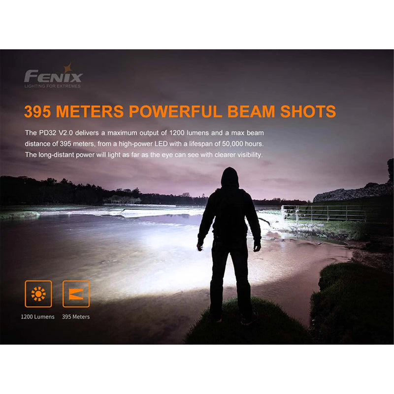 Fenix Tactical & Ourdoor Flashlights PD32 V2.0 Rechargable LED Torch