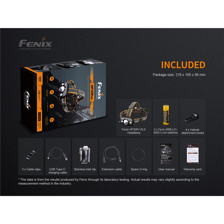 Fenix Search & Rescue HP30R V2.0, Black Expedition Headlamp