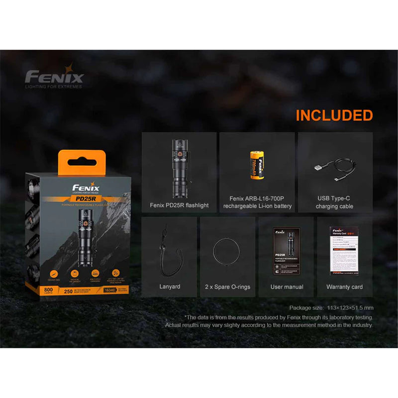 Fenix Outdoor & EDC PD25R Rechargeable Flashlight