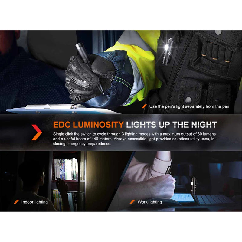 Fenix Tactical & EDC Flashlight T6 Rechargeable LED Pen Black