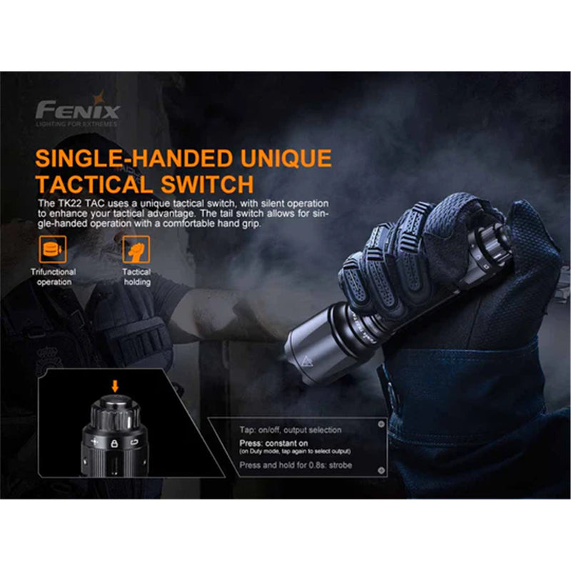 Fenix Tactical Flashlights TK22 TAC Rechargeable LED Torch