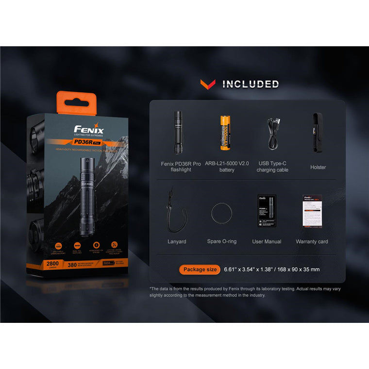 Fenix Tactical & Ourdoor Flashlights PD36R Pro Heavy-Duty Rechargeable LED Torch
