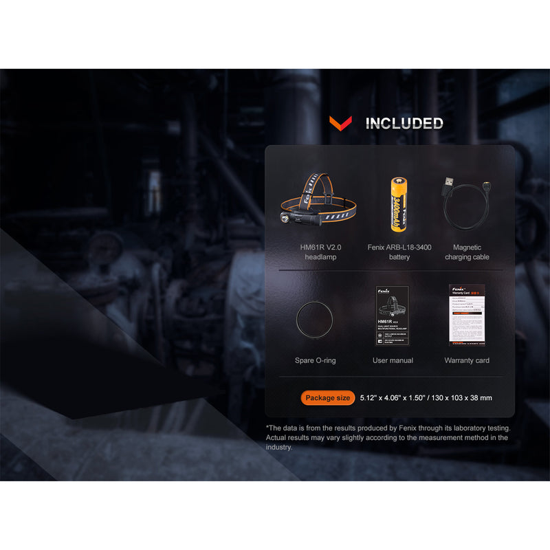 Fenix Work & Outdoor HM61R V2.0 Black Rechargeable LED Headlamp