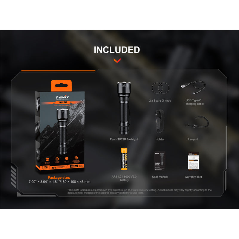 Fenix Tactical Flashlights TK22R Rechargeable LED Torch