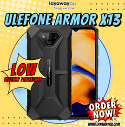 Rugged Phones, Ulefone Armor X13 (12+64GB), 50MP Rear Camera, 24MP Night Vision Camera, Android 13 OS Rugged Smartphone, 6.52 Screen, 6320mAh, NFC, GPS, Package with Exclusive Armor Case- Black