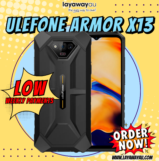 Rugged Phones, Ulefone Armor X13 (12+64GB), 50MP Rear Camera, 24MP Night Vision Camera, Android 13 OS Rugged Smartphone, 6.52 Screen, 6320mAh, NFC, GPS, Package with Exclusive Armor Case- Black