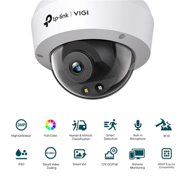 TP-Link VIGI C230 (2.8mm) VIGI 3MP Full-Color Dome Network Camera