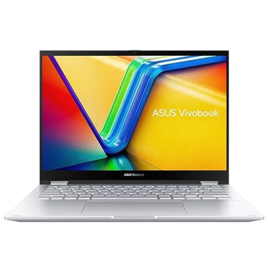 ASUS Vivobook Flip Laptop + Touch screen, 14.0-inch, Windows 11 Home, AMD Ryzen 5 5600H Mobile Processor, 512GB SSD, 8GB RAM, AMD Radeon Graphics Graphics, Cool Silver, TN3402QA-LZ054W - Layaway AU