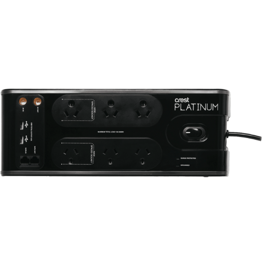 Crest 6 Socket AV Surge Protect Powerboard