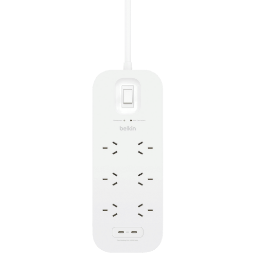 Belkin SurgePro 6-Outlet Surge Protector with Dual USB-C