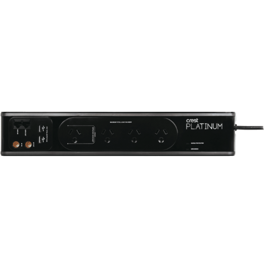 Crest 4 Socket AV Surge Protect Powerboard