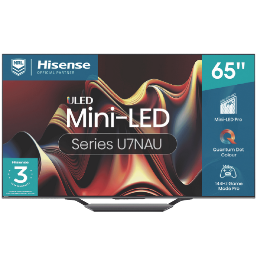 Hisense 65" U7NAU 4K Mini-LED QLED Smart TV 24