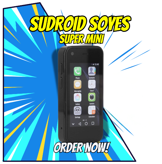 Sudroid SOYES Super Mini 2.5 Inch Android Smart Phone Quad Core 1G+8G 5.0MP Dual SIM High Definition Mini Phones Unlocked (Black)