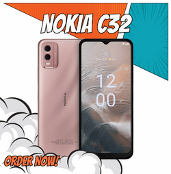 Nokia C32 4/64GB Beach Pink Dual Sim Android 13 Smart Phone