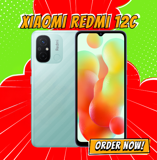 Xiaomi Redmi 12C 64GB Mobile Phone, Mint, Mint Green, Android 12, Dual SIM