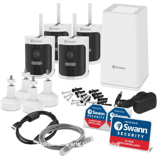 Swann 4 Camera 1TB 2K UltraHD Wireless Security System