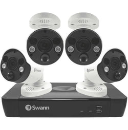 Swann 4 x Bullet w/ Spotlights Camera 8 Channel 4K Ultra HD 2TB NVR CCTV Kit