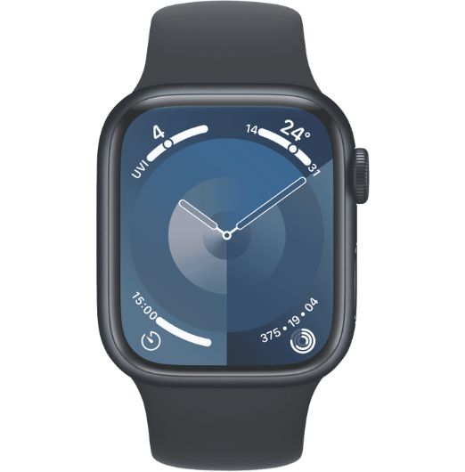 Apple Watch Series9 GPS + Cellular 41mm Midnight Aluminium Case with Midnight Sport Band - S/M