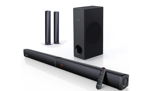 MEREDO 2 in 1 Detachable Soundbar with Subwoofer for TV 2.1CH