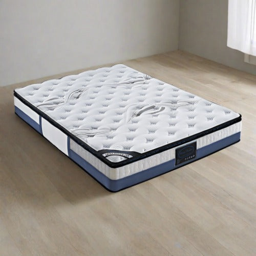 Isabella 28cm Mattress Latex Pillow Top Pocket Spring Foam Medium Firm - Queen