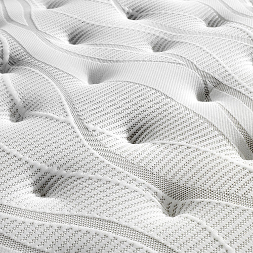 Caleb 34cm Mattress Euro Top Pocket Spring Coil with Knitted Fabric Medium Firm Thick - Single